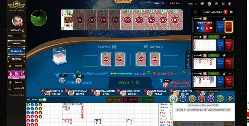 Đánh giá giao diện Dream Gaming DG Casino DP568