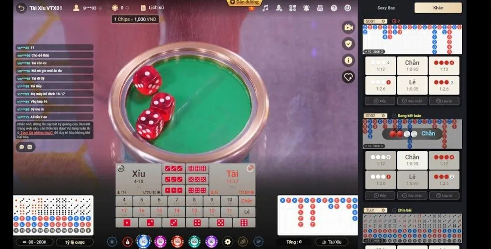 Sức hút sảnh Live Tài Xỉu DP568